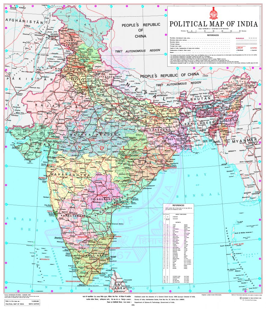Mapa politico oficial India