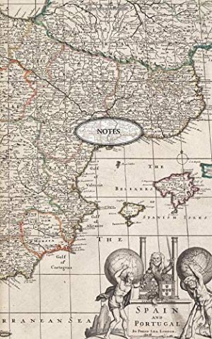 Cuaderno notas Mapa España Portugal Antiguo